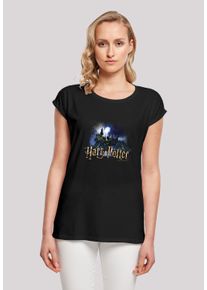 F4NT4STIC Damen T-Shirt "Harry Potter Hogwarts Castle", schwarz, casual, Gr. M, Obermaterial: 100% Baumwolle, Shirts, Print