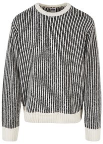 Urban Classics Herren Rundhalspullover "Urban Classics Herren Oversized Two Tone Sweater", weiß, klassisch, Gr. XXL, unifarben, 100% Polyacryl,