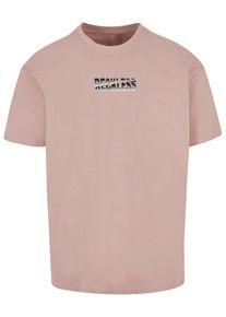 Merchcode Herren T-Shirt "Merchcode Herren Reckless Heavy Oversize Tee", rosa, casual, Gr. XL, bedruckt, 100% Baumwolle, Shirts