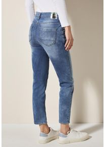 Cecil Damen Slim-fit-Jeans, blau, casual, Gr. 27, unifarben, Jeans, 75% Baumwolle, 23% Polyester, 2% Elasthan, Jeans, 5-Pocket-Style