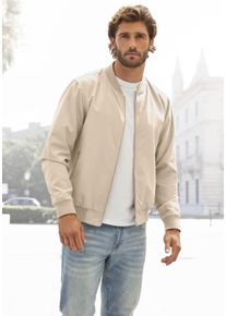 John Devin Herren Bomberjacke "/ Blouson mit Rippkragen", beige, casual, Gr. XXL, unifarben, Web, Obermaterial: 100% Polyester. Futter: 100%