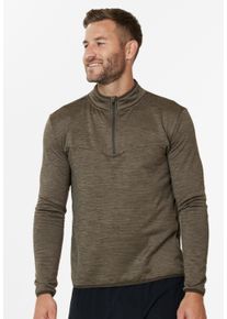 Endurance Herren Langarmshirt "LEDGER", braun, sportlich, Gr. XL, unifarben, 92% Polyester, 8% Elasthan, Shirts, mit sportlichen Funktionen