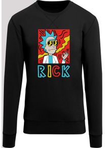 F4NT4STIC Herren Rundhalspullover "F4NT4STIC Herren RICK with Light Crew sweatshirt", schwarz, casual, Gr. XXL, unifarben, 100% Baumwolle, Pullover