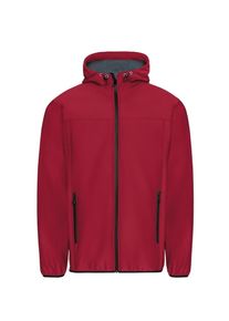 TRIGEMA Herren Softshelljacke "TRIGEMA Klassische Softshell–Kapuzenjacke", rot, sportlich, Gr. M, 88% Polyamid, 12% Elastan, Jacken