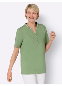 Classic Basics Damen T-Shirt "Kurzarm-Shirt", grün, Gr. 52, unifarben, 100% Baumwolle, Shirts