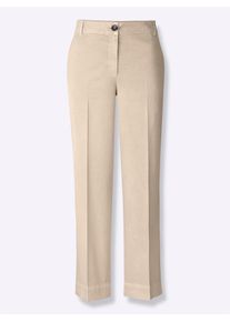 Heine Damen 7/8-Hose, beige, Gr. 42, unifarben, 98% Baumwolle, 2% Elasthan, Hosen