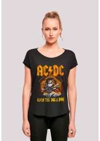 F4NT4STIC Damen T-Shirt "ACDC Givin The Dog A Bone Rock Metal Musik", schwarz, casual, Gr. XS, Obermaterial: 100% Baumwolle, Shirts, Damen,Premium
