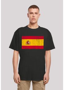 F4NT4STIC Herren T-Shirt "Spain Spanien Flagge distressed", schwarz, casual, Gr. L, Obermaterial: 100% Baumwolle, Shirts, Print