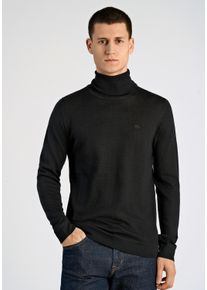 LINDBERGH Herren Rollkragenpullover "LINDBERGH Rollkragenpull", schwarz, Gr. M, Oberstoff: 50% Acryl, 50% Schurwolle (Merino), Pullover