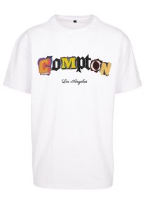Herren T-Shirt "Upscale by Mister Tee Unisex Compton L.A. Oversize Tee", weiß, casual, Gr. L, UPSCALE BY MISTER TEE, unifarben, 100% Baumwolle, Shirts