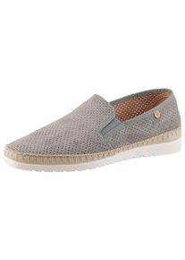VERBENAS Herren Slipper "Boris Hole Gallery", Gr. 46, grau, Textil, Veloursleder, klassisch, Schuhe, Espadrilles, Sommerschuh, Freizeitschuh mit