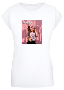Merchcode Herren T-Shirt "Merchcode Damen Ladies Grand - San Antonio Extended Shoulder Tee", weiß, casual, Gr. 5XL, bedruckt, 100% Baumwolle, Shirts