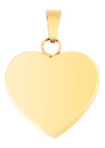 Adelia´s ADELIA ́S Damen Ketten-Anhänger "Neuheit 2025 - stilvoller Herz Anhänger aus Edelstahl", Edelstahl, gold, Edelstahl, Schmuckanhänger