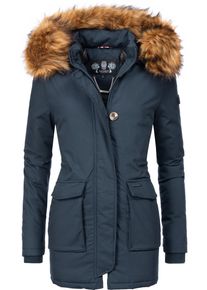 Navahoo Damen Wintermantel "Schneeengel-Prc", blau, casual, Gr. XS, Oberstoff: 65% Polyester, 35% Baumwolle, Futter: 100% Polyester, Wattierung: 100%