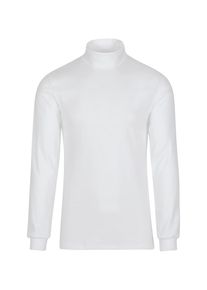 TRIGEMA Kinder Rollkragenshirt "TRIGEMA Langarm Ski- und Sport-Rollkragenpullover", weiß, Basic, Gr. 152, 100% Baumwolle (Bio-Baumwolle kbA), Shirts