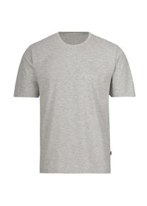 TRIGEMA Herren T-Shirt "TRIGEMA T-Shirt DELUXE Baumwolle", grau, Basic, Gr. L, 100% Baumwolle, Shirts