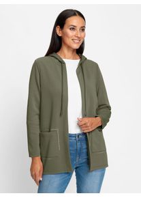 Heine Damen Shirtjacke "Shirtjacke", grün, Gr. 46, unifarben, 50% Modal, 44% Polyester, 6% Elasthan, Shirts