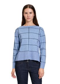 Betty Barclay Damen Strickpullover "Betty Barclay Strickpullover langarm", blau, klassisch, Gr. 36, Strick, Obermaterial: 50% Viskose, 27% Polyamid,