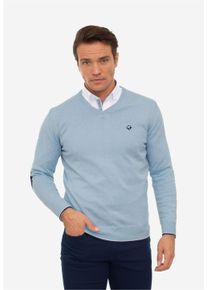 Herren Strickpullover "Appel", blau, casual, Gr. XXXL, SIR RAYMOND TAILOR, unifarben, 50% Baumwolle, 50% Polyacryl, Pullover, mit farblich