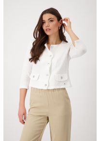 monari Damen Strickjacke "Jacke Basic Strick Flamme", beige, modisch, Gr. 34, unifarben, Strick, Obermaterial: 100% Baumwolle, Strickjacken, Mit