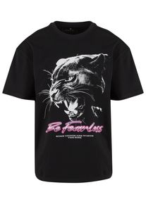 MisterTee Herren T-Shirt "MisterTee Be Fearless Oversize Tee", schwarz, casual, Gr. XS, bedruckt, 100% Baumwolle, Shirts