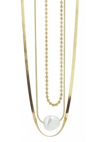 Adelia´s ADELIA ́S Damen Kette mit Anhänger, unbekannt, Edelstahlgold, perle, Edelstahl, Halsketten