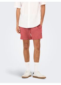 Only & Sons ONLY & SONS Herren Badeshorts "ONSTED LIFE SOLID SEERSUCKER SWIM NOOS", beige, modisch, Gr. S, unifarben, Web, Polyester, Badehosen