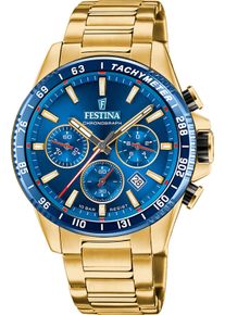 Festina Herren Chronograph "Timeless Chronograph", gold, Armbanduhren, Armbanduhr, Quarzuhr, Herrenuhr, Stoppfunktion, Edelstahlarmband