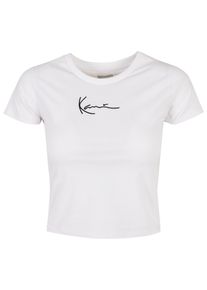 Karl Kani Herren T-Shirt "Karl Kani Damen KKWQ22002WHT KK Small Signature Short Tee", weiß, klassisch, Gr. M, bedruckt, 95% Baumwolle, 5% Elasthan,