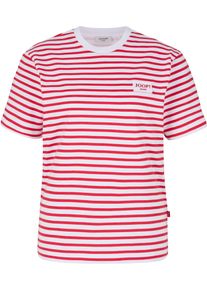 JOOP! JOOP JEANS Damen Rundhalsshirt "Teele", rot, modisch, Gr. M, gestreift, mehrfarbig, gemustert, Single Jersey, Obermaterial: 100% Baumwolle, Shirts,