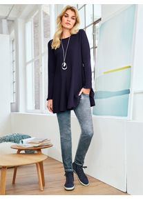 Heine Damen Strickpullover "Pullover", blau, Gr. 40, unifarben, 70% Viskose, 30% Polyamid, Pullover