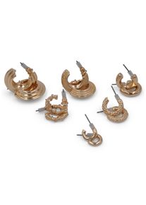 Firetti Damen Ohrstecker-Set "Halbcreolen Set", Metall, gold, Metall, Ohrringe