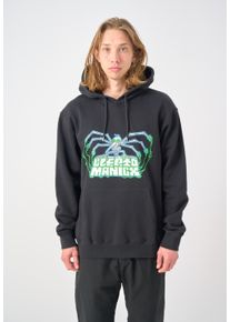 Cleptomanicx Herren Kapuzensweatshirt "Boxy Hooded Grave Gull", schwarz, casual, Gr. XL, bedruckt, 100% Baumwolle, Sweatshirts, im lockeren Schnitt