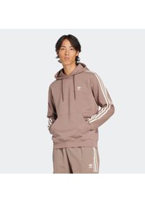 Herren Kapuzensweatshirt "3-STRIPES HOODY", braun, sportlich, Gr. M, adidas originals, Obermaterial: 70% Baumwolle, 30% Polyester, Sweatshirts
