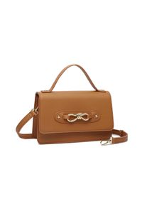 Damen Umhängetasche "Bellezza", Collezione Alessandro, braun, Polyurethan (PU), Taschen, mit eleganter Schleife