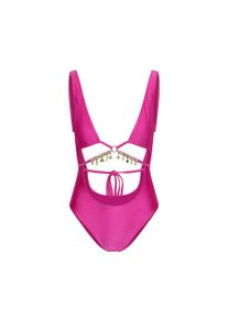 MODA MINX Damen Badeanzug "Seychellen Seestern", pink, feminin, Gr. XS, unifarben, 100% Polyester, Badeanzüge, mit funkelndem Steinbesatz
