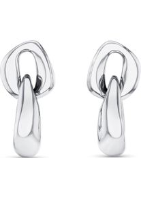 Calvin Klein Damen Paar Ohrstecker "Schmuck Edelstahl Ohrschmuck STATEMENT LINKS, 35000654", Edelstahl, silber, Edelstahl, Ohrringe