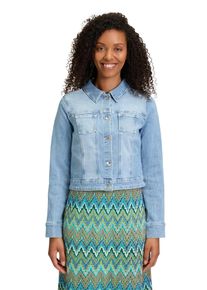 Betty Barclay Damen Jackenblazer "Betty Barclay Jeansjacke langarm", blau, casual, Gr. 42, Denim/Jeans, Obermaterial: 99% Baumwolle, 1% Elasthan.,