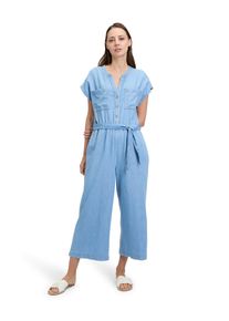 BETTY & CO BETTY & CO Damen Overall "Betty & Co Jumpsuit mit aufgesetzten Taschen", blau, casual, Gr. 36, Obermaterial: 65% Baumwolle, 35% Lyocell., Overalls,