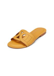 Marc O'Polo MARC O'POLO Damen Sandale "aus edlem Kalbleder", Gr. 41, gelb, Obermaterial: 100% Leder (Rind), unifarben, Schuhe