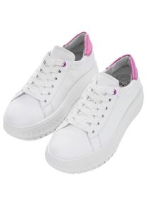 Ara Damen Plateausneaker "MONACO", Gr. 3,5, lila, Glattleder, metallic, sportlich, Schuhe, Plateausneaker, Schnürschuh im Metallic Look, H-Weite