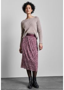 Street One Damen Meshrock, rot, casual, Gr. 42, gemustert, Stoff, 94% Polyester, 6% Elasthan, Röcke, mit Grafikmuster