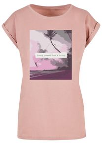Merchcode Herren T-Shirt "Merchcode Damen Ladies Summer - Every summer has a story T-Shirt", rosa, casual, Gr. M, bedruckt, 100% Baumwolle, Shirts