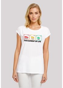 F4NT4STIC Damen T-Shirt "Mothers Day Minimalist Periodic Elements Geeky Mom Gift", weiß, casual, Gr. XXL, Obermaterial: 100% Baumwolle, Shirts,