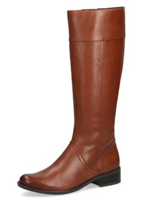 Caprice Damen Stiefel, Gr. 37,5, braun, Nappaleder, klassisch, Schuhe, Blockabsatz, Langschaft-Stiefel in Reiteroptik