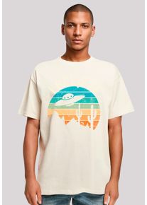 F4NT4STIC Herren T-Shirt "I Believe UFO Alien Sonnenuntergang", beige, casual, Gr. L, Obermaterial: 100% Baumwolle, Shirts, Premium Qualität