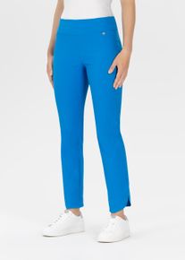 Stehmann Damen 7/8-Hose, blau, casual, Gr. 36, unifarben, Obermaterial: 65% Baumwolle, 31% Polyamid, 4% Elasthan, Hosen, mit Seitenschlitzen