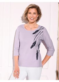 Classic Basics Damen 3/4-Arm-Shirt "3/4-Arm-Shirt", lila, Gr. 56, gemustert, bedruckt, 100% Baumwolle, Shirts