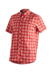 Maier Sports Herren Outdoorhemd "Kasen S/S M", rot, Gr. 48, 97% Polyester, 3% Elasthan, Hemden, kurzarm Herrenhemd, atmungsaktives Wanderhemd,