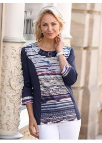 Classic Basics Damen 3/4-Arm-Shirt "Shirt", bunt, Gr. 40, gemustert, mehrfarbig, 100% Baumwolle, Shirts